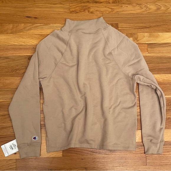 Champion Tan Brown Warm Turtleneck Sweatshirt - Picture 12 of 15